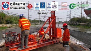 micropile spunmicropile ตอกเสาเข็มบนน้ำ